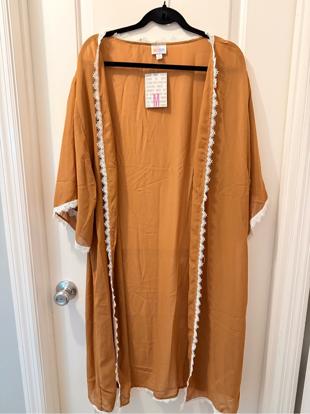 Lularoe Chloe Medium Mustard/Tan Duster